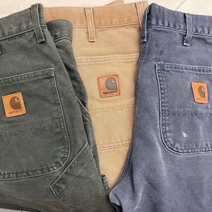Men's Carhartt Vintage Canvas Shorts Bundle of 3 - Size 34 & 36